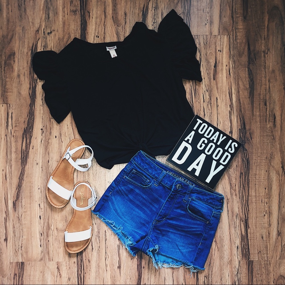 American Eagle Outfitters Hi-Rise Blue Jean Shorts